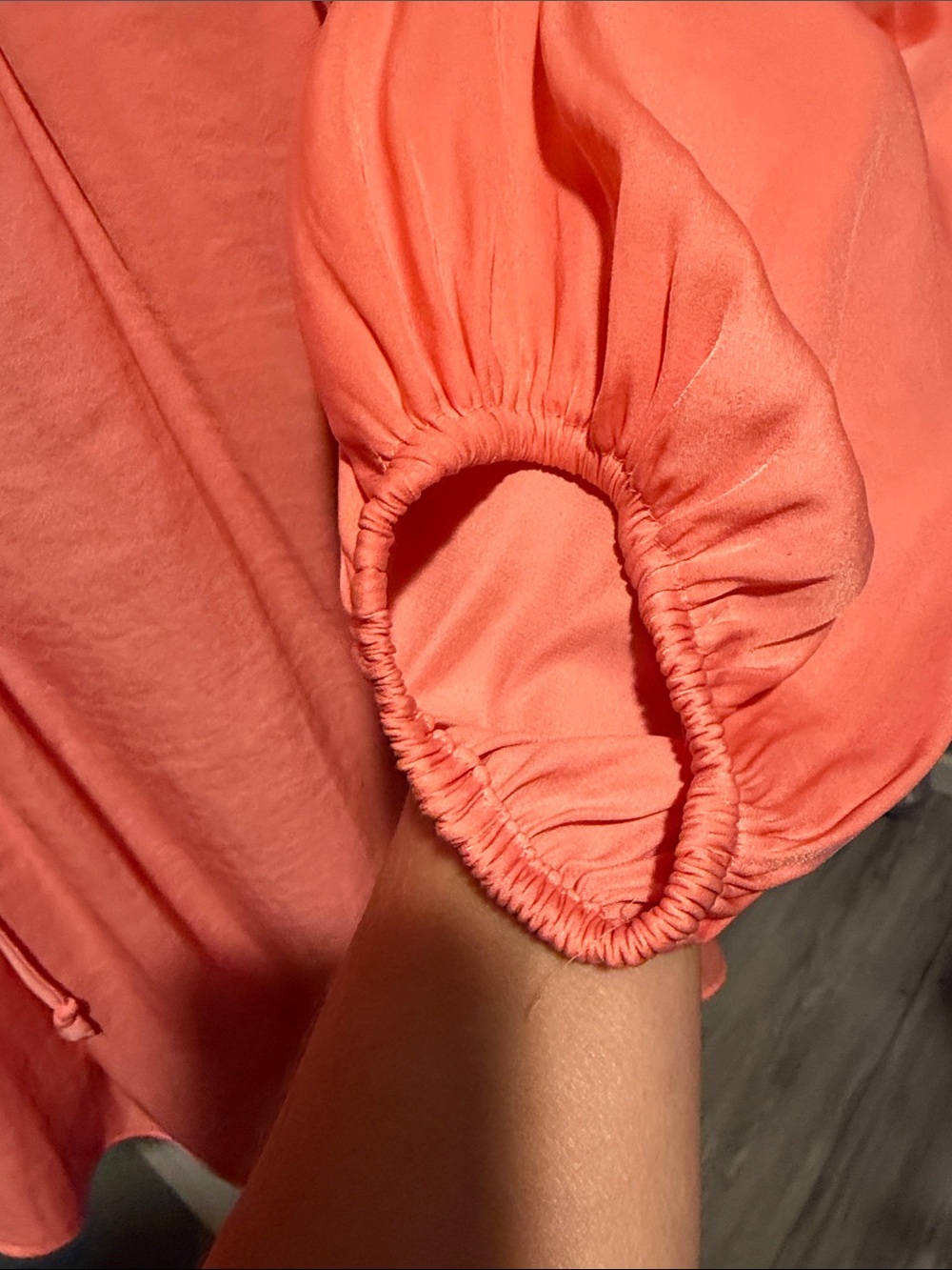 Jennifer Lopez Coral Peasant Blouse - Picture 4 of 6